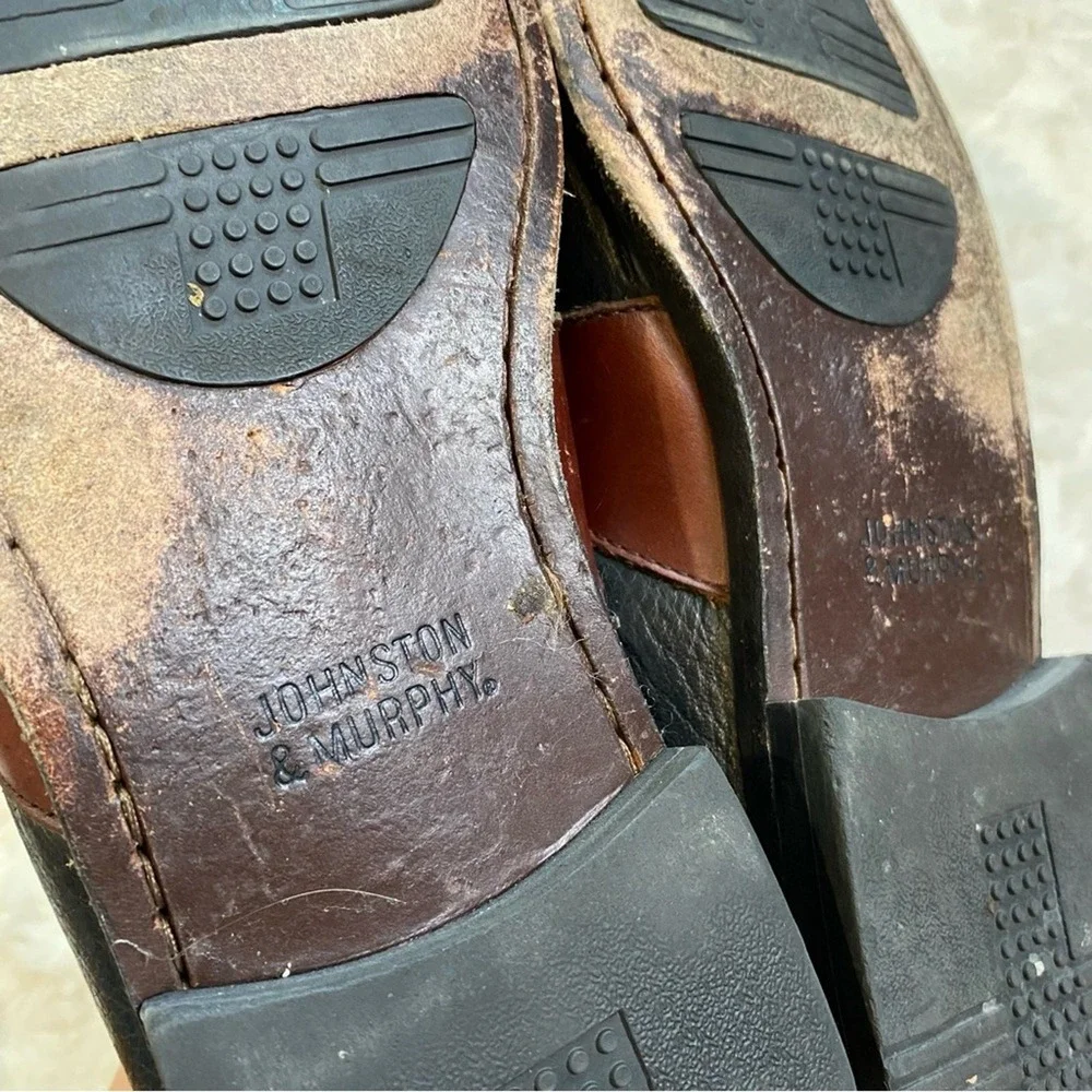 Johnson and Murphy Aragon Il‎ Kiltie Tassel Loafer Men's 11.5 Brown Black Shoe